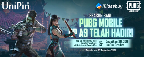 [PUBGM] Beli Royale Pass A9 Sekarang! Dapatkan 20.000 Cashback UniPin Credits di Season Baru